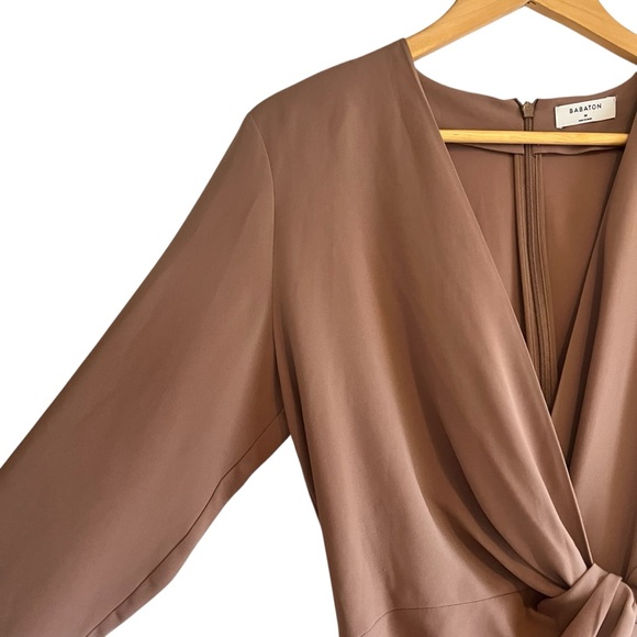 Elegant Mauve Long Sleeve Dress - Picture 6 of 11